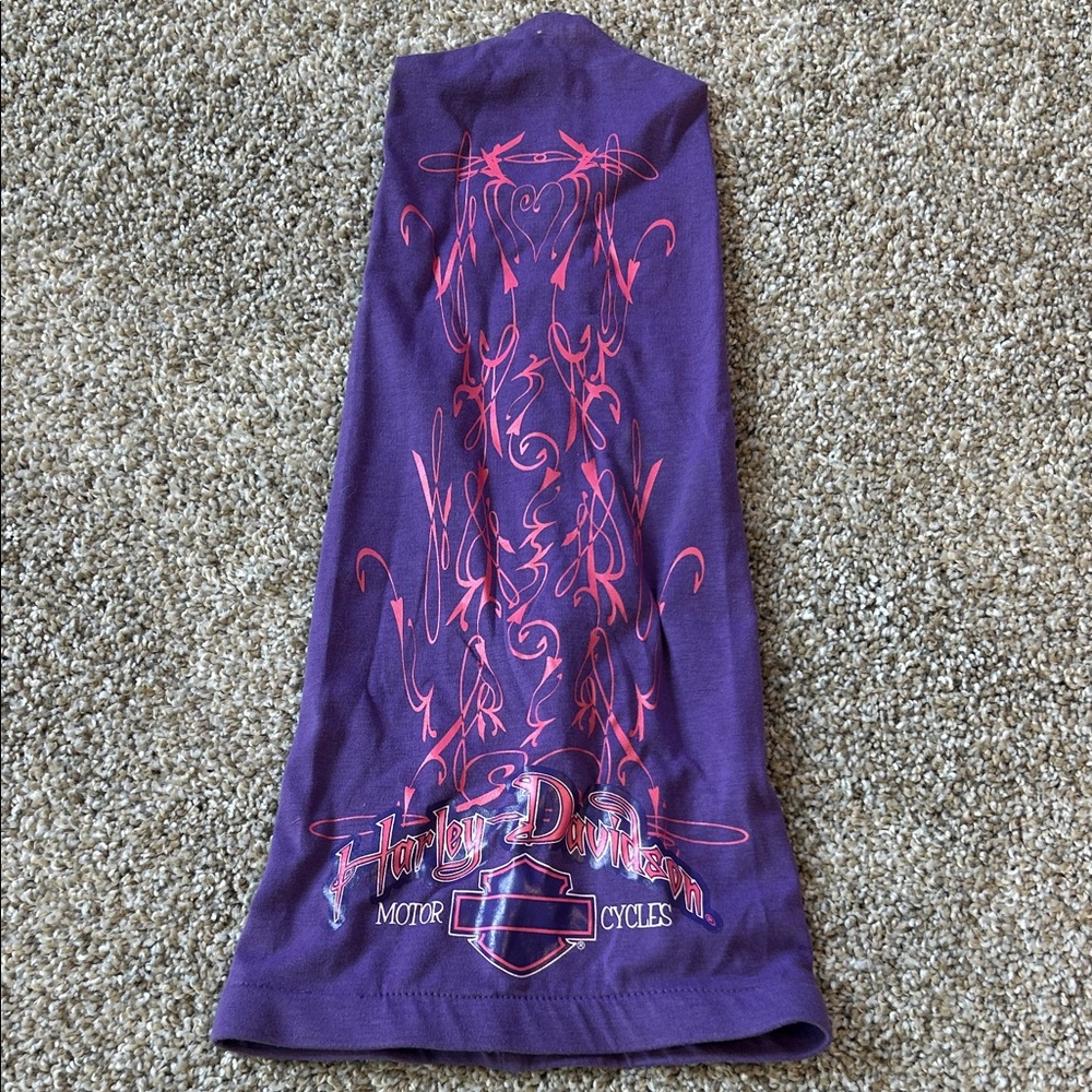 Harley-Davidson Purple hair wrap with Pink Design